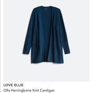 Love Ellie blue cardigan sweater 1X